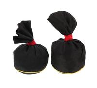 FOYTOKI 2pcs Thai Spa Hot Compress Salt Bags for Neck and Acupoint Therapy, Black Heat Warming Pouches Sea Salt for Massage and Relaxation