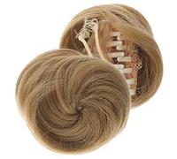 FOYTOKI 2pcs Updo Hairpiece Extensions High Temperature Messy Bun Hair for Unique Chignons for Weddings Cosplay Dance and Daily Wear