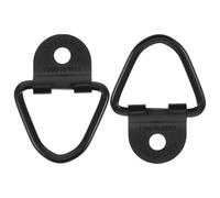 FOYTOKI 2pcs V-shaped Carbon Steel Trailer D Rings with Bolt down Hook for Secure Load Anchoring on Trailers and Trucks, Black Heavy Duty Cargo Tie down Anchors to Prevent Sliding