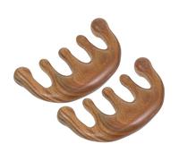 FOYTOKI 2Pcs Verawood Wide Tooth Comb No Static Scalp Massage Tool Portable Detangling Hair Comb for Women Smooth Close Teeth Design for Healthy Hair Texture