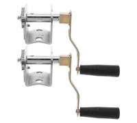 FOYTOKI 2pcs Volleyball Net Tensioning Winch Kit Hand Crank Cord Tensioner Adjustable for Outdoor Badminton and Volleyball Poles Sports Training Accessories