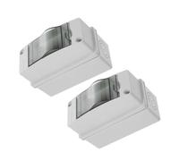 FOYTOKI 2pcs Weatherproof 2-way Distribution Box with Window for Easy Monitoring, Abs and PC Material, Resistant to Exposure and Weathering, for Homes and Charging Stations