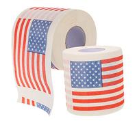 FOYTOKI 2rolls American Flag Toilet Paper Creative Ply Tissue Paper for Bathroom Each Roll Fun Decorative Napkin for Parties and Events Unique Idea