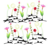 FOYTOKI 30pcs Plant Hair Clips for Boys and Girls Leaf Hair Accessories for Birthdays and Holidays Lightweight Plant Barrettes for Girls Includes Sunflower Red Berry and Grass Designs