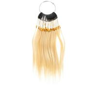 FOYTOKI 30pcs Salon Hair Dye Hair Color Sample Ring with Real Human Bulk Lightweight Professional Dying Samples and Beauty Shop Use