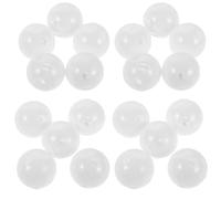 FOYTOKI 30pcs White Balls Noise Maker Inserts for Baby Shaking Toys and Doll Accessories Plastic Squeaker Bells for Infant Repair and DIY Craft Projects