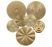 FOYTOKI 3d Metal Circle Wall Sculpture Gold Sunburst Artwork for Living Room and Office Decoration