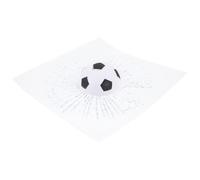 FOYTOKI 3D Soccer Ball Prank Window Sticker for Car, Broken Glass Effect Decal, White Soccer Ball Pattern, Funny Prank Window Decals for Auto Exterior Decoration