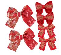FOYTOKI 3pairs Bow Hairpin Cute Hair Bows for Little Girl Red Hair Clips for Boys and Girls
