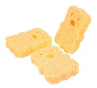 FOYTOKI 3pcs Bath Sponge Bath Shower Sponge Natural Fiber Wood Pulp Cellulose Exfoliating Create Rich Bubbles Assorted Style and Adults