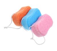 FOYTOKI 3Pcs Bath Sponges PU Material Thickened Shower Ball with Rich Foam for Body Massage and Healthy Skin, Suitable for Men and Women Bathing