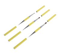 FOYTOKI 3pcs Double Ended Nail Art Brushes for Fine Detail Liner and Gradient Effects Precision Nail Liner Pen for Professional Manicure Sculpting and Line Drawing Tools