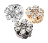 FOYTOKI 3pcs Flower Cufflink Shirt Button Box Vintage Alloy Decorative Cufflinks for Wedding Accessories and Business Tie Pin