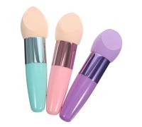 FOYTOKI 3pcs Foundation Egg Puff Makeup Tools Sponge for Wet Or Dry Use Red and Green Cosmetic Blenders for Laying down Foundation for DIY Users and Professionals Random Color