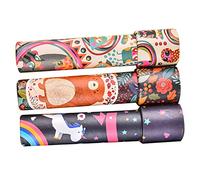 FOYTOKI 3PCS Kaleidoscope Cartoon Printed Kaleidoscope Fun Science Experiment Educational for Inspiring Curiosity Sight Development Random Styles