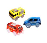 FOYTOKI 3pcs Luminous Track Toy Car Led Lighting Electric Car for Boys and Girls Glow Tracks Plaything