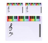 FOYTOKI 3Pcs Music Staff Whiteboard Dry Erase Notepad Lightweight Practical Plastic Board with Craftsmanship Creative Design for Classroom Teaching and Music Practice