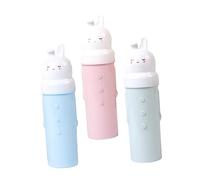 FOYTOKI 3Pcs Portable Toothbrush Holders and Toothpaste Cases Cute Cartoon Travel Cups for Easy Oral Care The Go for Business Trips and Adventures