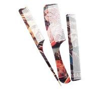 FOYTOKI 3pcs Retro Hair Styling Comb Men Detangling Combs Professional Hairdressing Tool for Curly Hair Pointed Tail Design for Effortless Styling