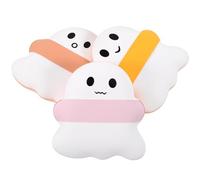 FOYTOKI 3Pcs Soft Mini Powder Puff Set for Face Makeup, Reusable Small Makeup Applicators, Dry and Wet Use Cosmetic Sponges in Pink, Nude, and Yellow for Daily Beauty and Travel