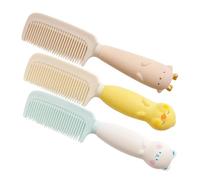 FOYTOKI 3pcs Travel-friendly Plastic Wide Tooth Comb for Women with Adorable Animal Designs, Tension and Detangle Curly or Wet Hair, for On-the-go Hairstyling