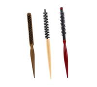 FOYTOKI 3pcs Wooden Hair Curling Comb Roller Hairbrush for Women Hair Styling Brush Small Styling Hairbrush Extension Brushes Professional for Curly