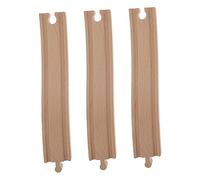 FOYTOKI 3Pcs Wooden Train Track Accessories Educational Turning Path Props for Train Scene Easy to Assemble Track
