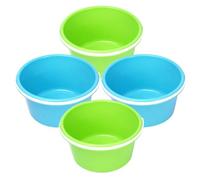 FOYTOKI 4 Pack Sand Buckets Plastic with Sturdy Handles for Boys and Outdoor Digging and Beach Fun in Summer