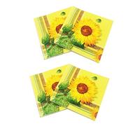 FOYTOKI 40pcs Like Napkins Sunflower Pattern Disposable Paper Napkins for Party Dinner Wedding Guest Towels