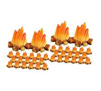 FOYTOKI 40pcs Miniature Campfire Decoration for Landscaping Realistic Fire Pit Props for Garden and