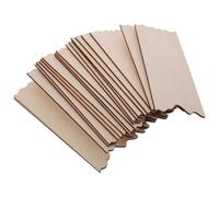 FOYTOKI 40pcs Unfinished Beige Wooden Signs for Rooms Natural Wood Grain, Paintable Rectangle Wood Plaques Featuring Wavy Edge and Rustic Elegance for Business Signage and DIY Projects