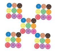 FOYTOKI 45pcs EVA Math Fraction Manipulatives Circles for Montessori Educational Teaching Tools for Visual-spatial Learning Classroom Interaction and Home Schooling Resources