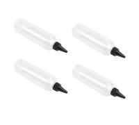 FOYTOKI 4pcs 500ml Plastic Squeeze Bottles with Pointed Spout and Measurement Scale, Multipurpose Applicator Bottles for Hair Dye, Sauce, and Liquid Dispensing in Hair Coloring and Beauty