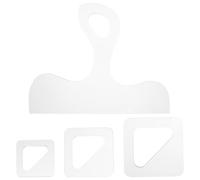 FOYTOKI 4pcs Acrylic Tracing Templates for Chop Board Handles with Drawing Template Feature and Accurate Results, Reusable Cutting Board Making Stencils for Charcuterie and Woodworking