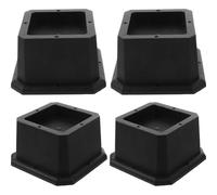 FOYTOKI 4pcs Adjustable Bed Risers Heavy Duty Furniture Lifts for Sofa Table Chair and Appliances Non-slip Pads for Couch, Chair, Desk, Sofa and Bunk Bedpost