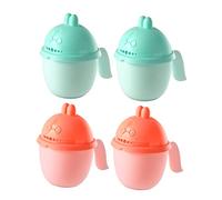 FOYTOKI 4Pcs Bath Rinse Cup Cartoon Design Shampoo Rinser for Safe Water Outlet for Easy Hair Washing Fun Bath Accessories for Showers