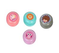 FOYTOKI 4PCS Creative Wooden Yo Yo for Fun Playthings Owl Lion Hedgehog Unicorn Safe Educational for Enhance Coordination