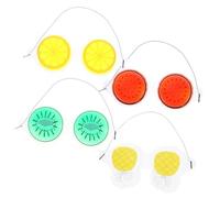 FOYTOKI 4Pcs Decorative Eye Ice Packs Wear Resistant Fruit Gel Eye Masks for Home Travel and Relief from Cooling Heating Therapy for Dry