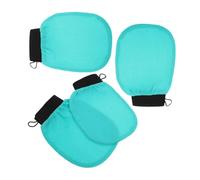 FOYTOKI 4pcs Exfoliating Shower Mittens Gentle Skin Exfoliator Bath Gloves for Smooth Radiant Skin for Spa and Daily Use Comfortable Material Green