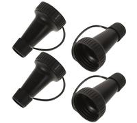 FOYTOKI 4pcs Plastic Bottle Pourers with Spout Caps for Precise Liquid Dispensing, Universal Foam Blaster Bottles, Small Square Design and Outdoor Play