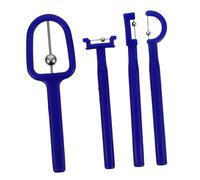 FOYTOKI 4pcs Portable Tongue Trainer Set for Adults Blue U-Shaped Plastic Tongue Tip Exerciser Speech Therapy Tool Enhancing Oral Muscle Strength and Pronunciation