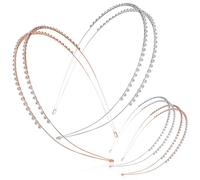 FOYTOKI 4pcs Rhinestone Women Headbands Set, Shining Alloy Hair Hoops Comfortable to Wear, Versatile Bridal Accessories for Anniversaries and Dances, Elegant and Delicate Design