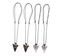 FOYTOKI 4pcs Shark Tooth Necklace Cool Jewelry for Teen Boys Boys Necklace Beach Surfer Design for Male