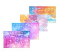 FOYTOKI 4pcs Thumb Piano Keyboard Decal Finger Piano Note Stickers Pvc Material Appearance Creative Design Easy to Operate Strengthen Memory for Kalimba Learning