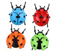 FOYTOKI 4Pcs Wind Up Ladybug Adorable Clockwork Animal Collectibles for Realistic Movement Fun Outdoor Decorations Great for Parties and