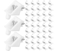 FOYTOKI 50 Sets Drawer Repair Kit Cabinet Bottom Bracket Plastic Angle Corner Brace with Self-Tapping Screws Easy to Install for Kitchen Cabinets Repairing Sagging Furniture