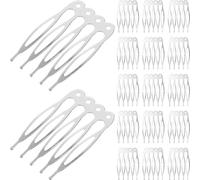 FOYTOKI 50pcs Metal Hair Combs Bridal Hair Comb 5 Teeth Lightweight Classic Simple Design Iron Material Not Easy to Break Or Deform for Women Bride Party Anniversary