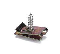 FOYTOKI 50pcs Motorcycle U Nut Self Tapping Screws Manganese Steel U Clips High Elasticity Practical Silver Fasteners for Vehicle Panel Clips and Car Trim Panel