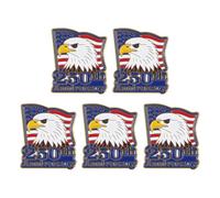 FOYTOKI 5pcs Anniversary Brooch Usa Flag Lapel Pins Metal Patriotic Enamel Pin Eagle Head Brooch for Patriotic Independence Day Party Celebrations
