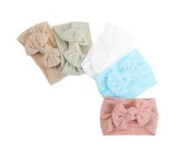 FOYTOKI 5pcs Baby Girl Headbands: Adorable Bowknot Elastic Hair Wraps For Newborns And Toddlers Multi- For All Occasions And Photoshoots